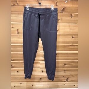 ZYIA Charcoal Gray Jogger Sweatpants with Black Drawstring